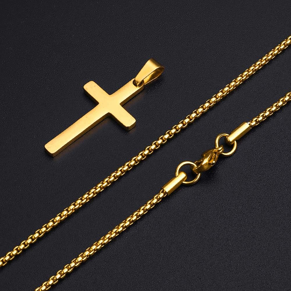 Wear Your Faith: Premium Solid Stainless Steel Cross Necklace for Men