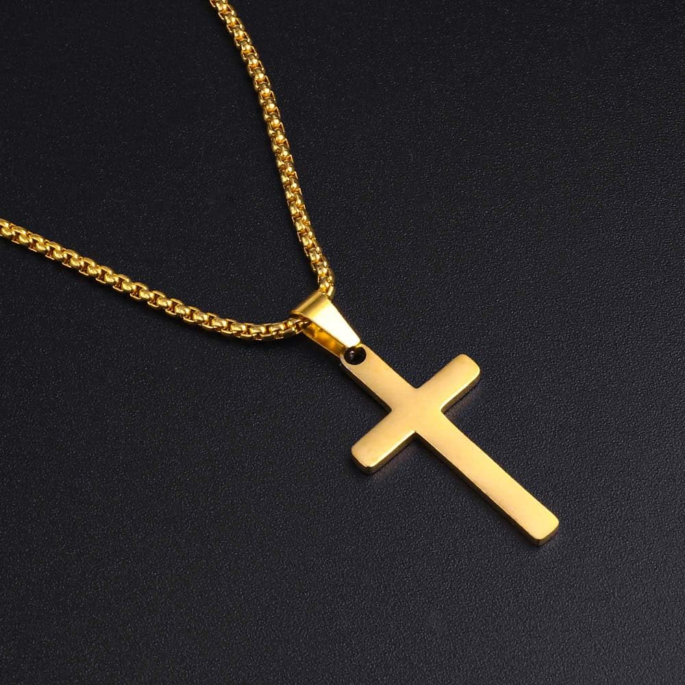 Wear Your Faith: Premium Solid Stainless Steel Cross Necklace for Men